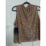 Melrose and Market  Rose Gold Sequin Tank Top New Year’s Eve Party Holidays Photo 7