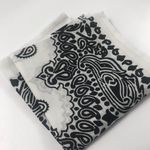 Urban Outfitters White Black Paisley Cotton Bandana Photo 3