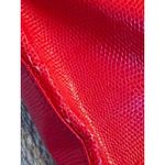 Giorgio Beverly Hills Hand Bag Red Faux Leather Bamboo Straps Christmas Purse Photo 4