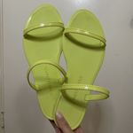 Stuart Weitzman  neon yellow slip on jelly flats sandals size US 7 Photo 3