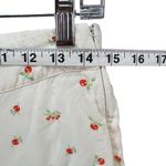 Anthropologie  Feather Bone Pants Womens 4 Cream Red Cherries Talese Wide Leg Photo 7