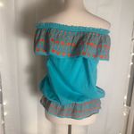 Jade Melody Tam Embroidered Cotton Tank Top Blouse Women’s Size M Blue Size M Photo 1