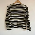 Style & Co Green Striped Longsleeve Shirt Photo 7