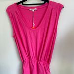 Sundry  NWT U-Neck Hot Pink Size 2 Medium Dress Ruched Sleeveless Sundress Photo 2