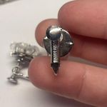 Signed Dauplaise Costume Earrings Bead Cluster Screw Clip On Silver Tone Photo 1