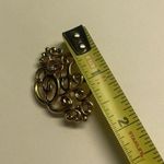 Vintage Avon Brooch Pin Purple Rhinestone Gold Tone Costume Jewelry Photo 5