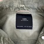 ZARA Frayed Green Corduroy Jacket Photo 1