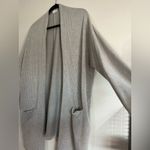 DONNI. Open Front Ribbed Knit Duster Cardigan OSFA Gray Striped Size undefined Photo 1