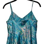 Vintage Satin Slip Dress Fairy Coquette Y2K Psychedelic Size Medium Blue Photo 5