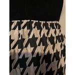 $285? NWT VTG Sophy Curson Weill 38 6 Houndstooth Dress Black Beige Plaid Tweed Photo 3