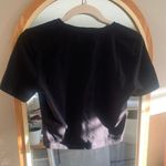 ZARA Black Cropped T Shirt Photo 2