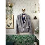 Hutch  from Anthropologie Tailored Blue Tweed Plaid Blazer - Size - Small Photo 2