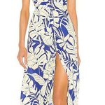 Maaji Wildest Dreams Tropical Plunge Open Back Button Front Maxi Dress Cover Up Photo 0