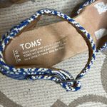 Toms  Sienna Diamond Print Woven Crisscross Strap Cork Wedge Sandals Size 8.5 Photo 2