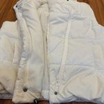 Blu Pepper  Asymmetrical Zip Women’s Puffer Vest Jacket Size Large Cream White Photo 10