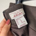 Ariat BNWT!  Monument Valley Fringe Microsuede Skirt in Chocolate Brown Size 6R Photo 4