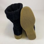 LANDS END Gray Suede Sherpa Lined Boots Size 10D C1 Black Photo 7