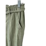 Democracy Olive Green High Rise Paper Bag Belted Jogger Pants Women's Size 8 Photo 2