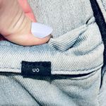 Urban Outfitters Yin & Yang Backpack Light Washed Distressed Denim Zip Unisex Photo 2