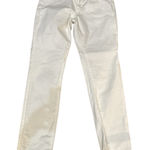 J. McLaughlin  Size 8 Cream Cotton Stretch Straight Leg Denim Jeans Off‎ White Photo 0