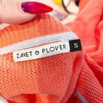 Zaket & Plover Long Sleeve Stripe Crewneck Sweater Top Orange Small Photo 2