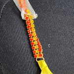 Rachel Zoe NWT Yellow Satin Cami Tank Rhinestone Straps Cropped SZ M Y2K Club Photo 2