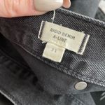 Madewell Rigid Denim A-Line Buttoned Mini Denim Skirt Size 31 Raw Hem Grey Photo 1