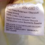 MALVIN HAMBURG GERMANY 100% LINEN CROCHET V NECK YELLOW SWIM BEACH COVER 10 Photo 13