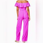 Lilly Pulitzer  Jood off the shoulder Jumpsuit fuchsia pink Barbie vacation 12 Photo 5
