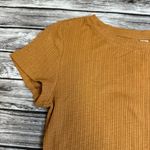 Gap Women's Basic T Tee Shirt S SM Small Golden Mustard Yellow Orange Ribbed NWT Photo 3