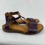 Miz Mooz  New York City Purple Leather Ankle T-Strap Gladiator‎ Sandals 40 US 9.5 Photo 3