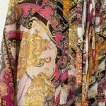 V Cristina Abstract Sheer Blouse Size Medium Multicolor Yellow Photo 7