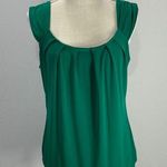 The Limited  Sleeveless Kelly Green Pleated Blouse Size Medium Photo 0