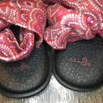 Sanuk Burgundy Multi Radio Love Yoga Sling Sandals Women’s Size 8 Photo 3