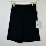 We Wore What Lace Up Biker Shorts Black Revolve Athleisure Minimalist Small NWT Photo 4
