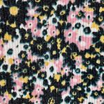 Wild Fable  | Black Floral Ribbed Long Sleeve Top | Medium Photo 3