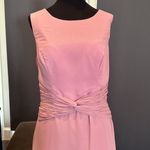 Women’s Pink Tea Length Chiffon Dress Matching Chiffon Jacket CorsetBack Size 12 Photo 6