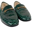 Sam Edelman  Lior Loafer Green Croc Embossed Leather Size 8.5 Photo 6