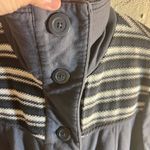 prAna Grey Coat with Striped Collar, stripe details at collar and cuffs, longer Photo 14