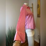 JILL MCGOWAN Pink Polka Dot Women's Button Down Top Silk Cotton Blend Photo 2