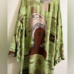 Ashro Green and Brown Bell Sleeve Dress/Shirt Size 3X Photo 1