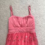 Pink Chiffon Layered Back Tie Dress Photo 3