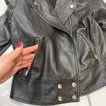 Slate + Willow  black faux leather moto jacket size XS Photo 7