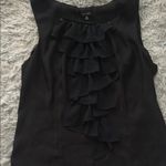Nine West Black Ruffled Sleeveless Photo 0