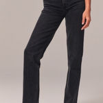 Abercrombie & Fitch  Short Curve Love The 90s Straight Ultra High Rise Jeans Photo 0