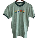 Pacific trail Vintage 1970's ringer tee HERS Size Medium Green LGBT Women’s Rights Photo 0