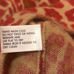White + Warren Cashmere Sweater Animal Print Tan Red Women Size S Photo 7