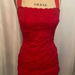 Guess Red Lace Dress Photo 0