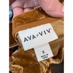 Ava & Viv  Crushed Gold Velvet Blouse Photo 2