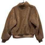 Aritzia The Group Babaton Sherpa Black Bomber Jacket in Gold Camel Photo 5
